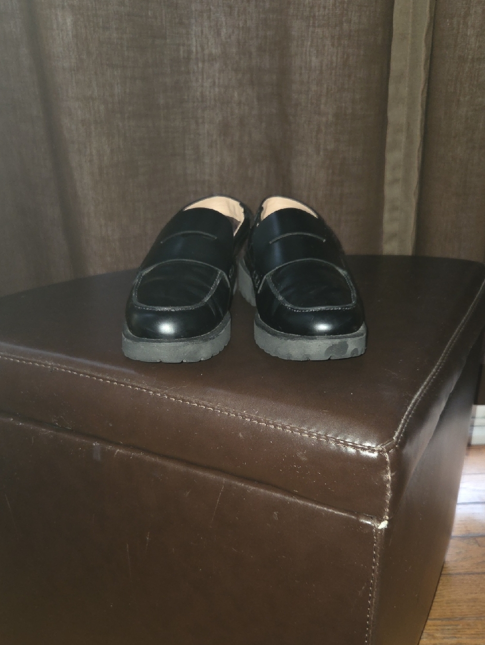 Cole Haan Black Leather Classic Penny Loafers